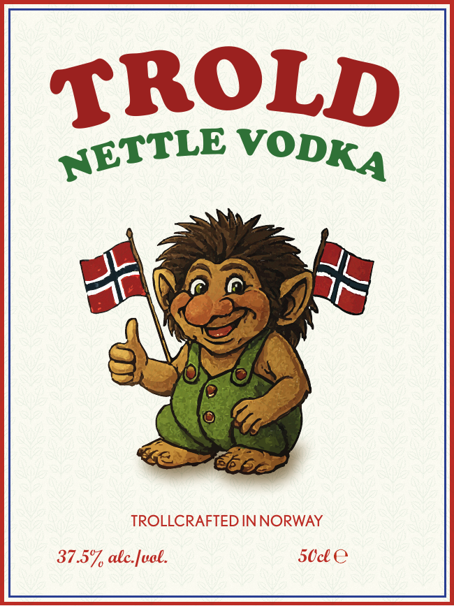 Trold Nettle Vodka label